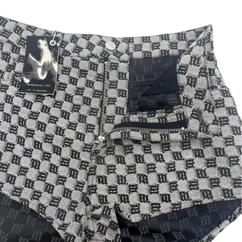 MISBHV Monogram Jacquard Canvas Mini‎ Shorts Sz L